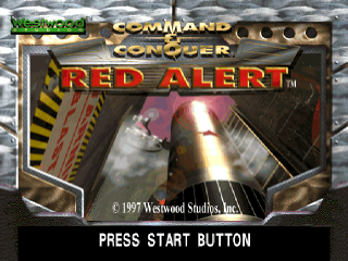 Command & Conquer Red Alert title screen for Playstation